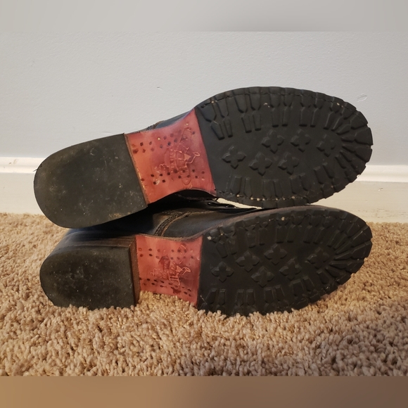 FreeBird liverpool leather ankle boot distressed black zip up 8 - Picture 3 of 9